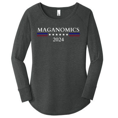 Maganomics 2024 Donald Trump 2024 Women's Perfect Tri Tunic Long Sleeve Shirt