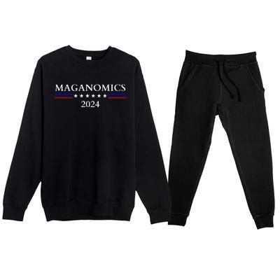 Maganomics 2024 Donald Trump 2024 Premium Crewneck Sweatsuit Set