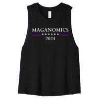 Maganomics 2024 Donald Trump 2024 Women's Racerback Cropped Tank