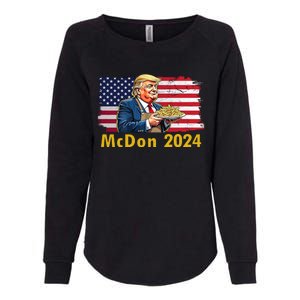 Mcdon 2024 Donald Trump Fast Food French Fries Womens California Wash Sweatshirt