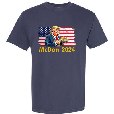 Mcdon 2024 Donald Trump Fast Food French Fries Garment-Dyed Heavyweight T-Shirt