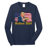 Mcdon 2024 Donald Trump Fast Food French Fries Long Sleeve Shirt