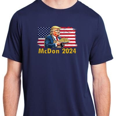 Mcdon 2024 Donald Trump Fast Food French Fries Adult ChromaSoft Performance T-Shirt