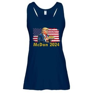 Mcdon 2024 Donald Trump Fast Food French Fries Ladies Essential Flowy Tank