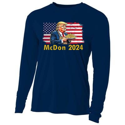 Mcdon 2024 Donald Trump Fast Food French Fries Cooling Performance Long Sleeve Crew