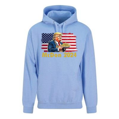 Mcdon 2024 Donald Trump Fast Food French Fries Unisex Surf Hoodie