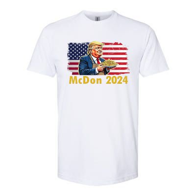 Mcdon 2024 Donald Trump Fast Food French Fries Softstyle CVC T-Shirt