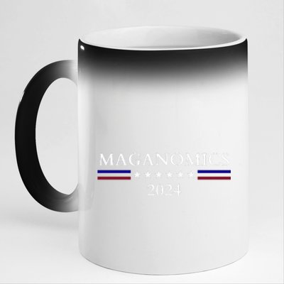 Maganomics 2024 Donald Trump 2024 11oz Black Color Changing Mug