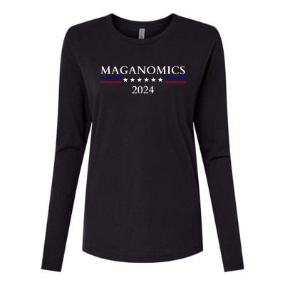 Maganomics 2024 Donald Trump 2024 Womens Cotton Relaxed Long Sleeve T-Shirt