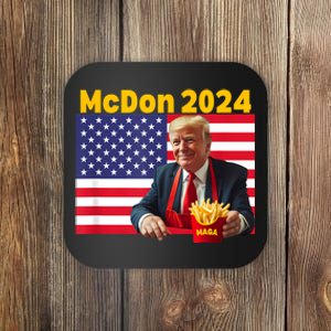 Mcdon 2024 Funny Donald Trump French Fry Cooking Fries Coaster