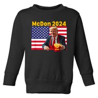 Mcdon 2024 Funny Donald Trump French Fry Cooking Fries Toddler Sweatshirt