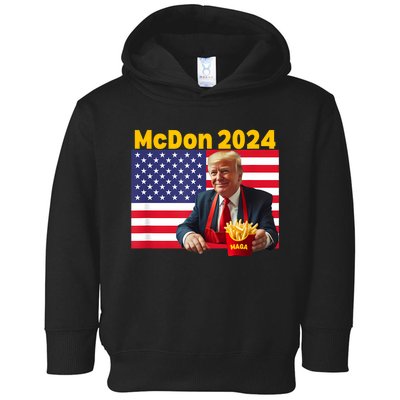 Mcdon 2024 Funny Donald Trump French Fry Cooking Fries Toddler Hoodie