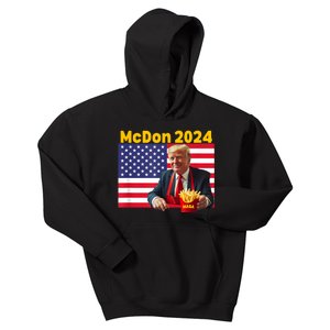 Mcdon 2024 Funny Donald Trump French Fry Cooking Fries Kids Hoodie