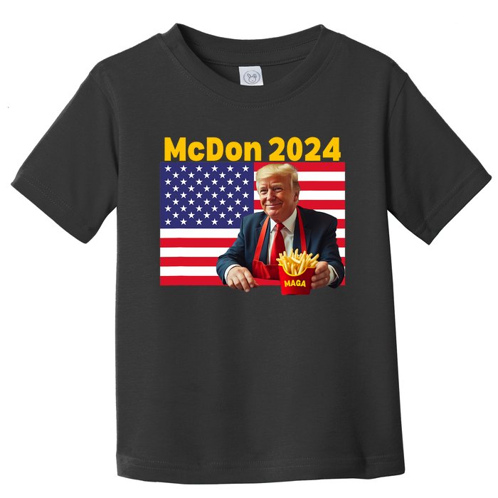 Mcdon 2024 Funny Donald Trump French Fry Cooking Fries Toddler T-Shirt