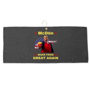 Mcdon 2024 Funny Donald Trump French Fry Cooking Friesff Large Microfiber Waffle Golf Towel