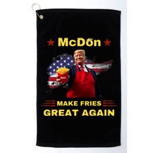 Mcdon 2024 Funny Donald Trump French Fry Cooking Friesff Platinum Collection Golf Towel