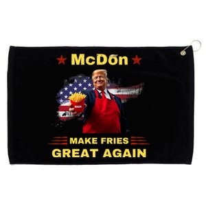 Mcdon 2024 Funny Donald Trump French Fry Cooking Friesff Grommeted Golf Towel