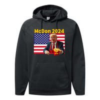 Mcdon 2024 Funny Donald Trump French Fry Cooking Fries Performance Fleece Hoodie