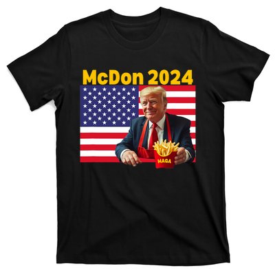 Mcdon 2024 Funny Donald Trump French Fry Cooking Fries T-Shirt