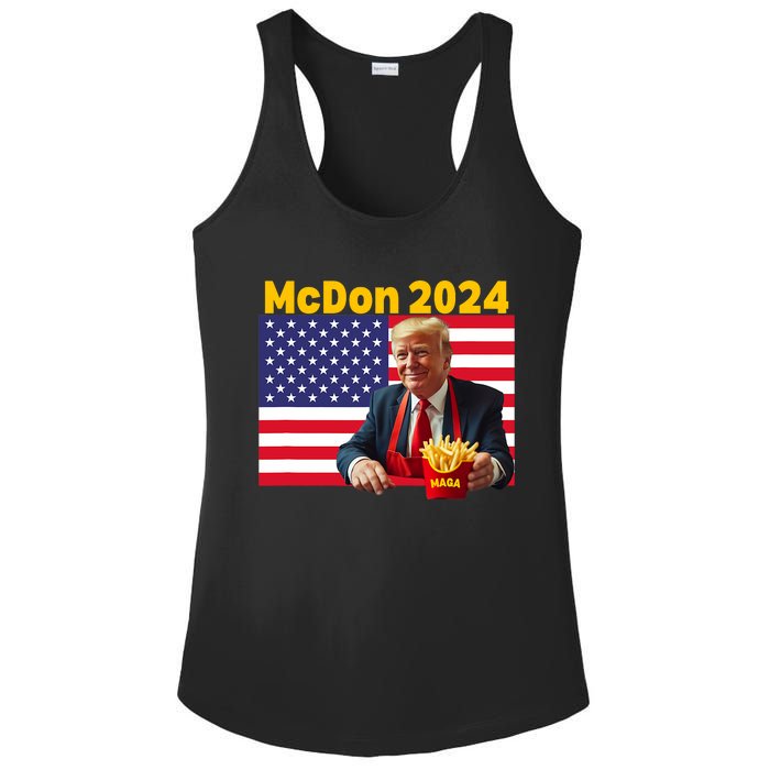 Mcdon 2024 Funny Donald Trump French Fry Cooking Fries Ladies PosiCharge Competitor Racerback Tank