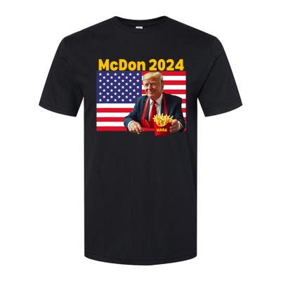 Mcdon 2024 Funny Donald Trump French Fry Cooking Fries Softstyle CVC T-Shirt