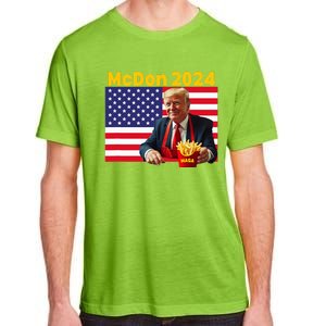 Mcdon 2024 Funny Donald Trump Cooking Fries Adult ChromaSoft Performance T-Shirt