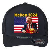 Mcdon 2024 Funny Donald Trump Cooking Fries Flexfit Unipanel Trucker Cap