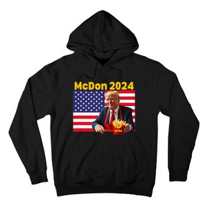 Mcdon 2024 Funny Donald Trump Cooking Fries Hoodie