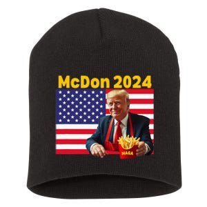 Mcdon 2024 Funny Donald Trump Cooking Fries Short Acrylic Beanie