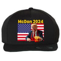 Mcdon 2024 Funny Donald Trump Cooking Fries Wool Snapback Cap