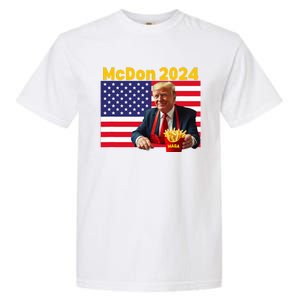 Mcdon 2024 Funny Donald Trump Cooking Fries Garment-Dyed Heavyweight T-Shirt