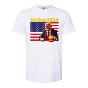 Mcdon 2024 Funny Donald Trump Cooking Fries Softstyle CVC T-Shirt