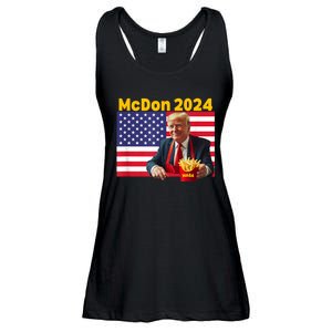 Mcdon 2024 Funny Donald Trump French Fry Cooking Fries Ladies Essential Flowy Tank