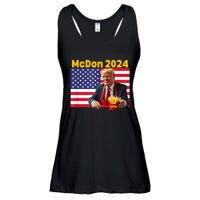 Mcdon 2024 Funny Donald Trump French Fry Cooking Fries Ladies Essential Flowy Tank