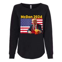 Mcdon 2024 Funny Donald Trump French Fry Cooking Fries Womens California Wash Sweatshirt