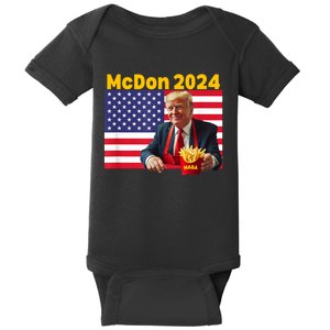 Mcdon 2024 Funny Donald Trump French Fry Cooking Fries Baby Bodysuit