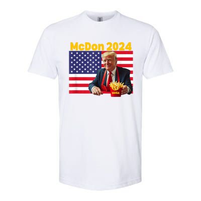 Mcdon 2024 Funny Donald Trump French Fry Cooking Fries Softstyle CVC T-Shirt