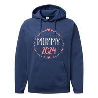 Mommy 2024 For Pregnancy Announcement Performance Fleece Hoodie