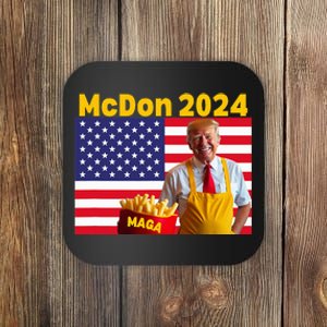 Mcdon 2024 Funny Donald Trump French Fry Cooking Fries Coaster