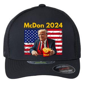 Mcdon 2024 Funny Donald Trump French Fry Cooking Fries Flexfit Unipanel Trucker Cap