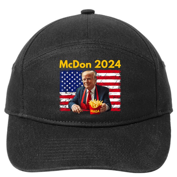 Mcdon 2024 Funny Donald Trump French Fry Cooking Fries 7-Panel Snapback Hat