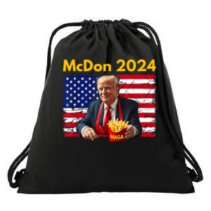 Mcdon 2024 Funny Donald Trump French Fry Cooking Fries Drawstring Bag