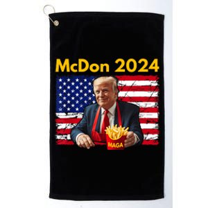 Mcdon 2024 Funny Donald Trump French Fry Cooking Fries Platinum Collection Golf Towel