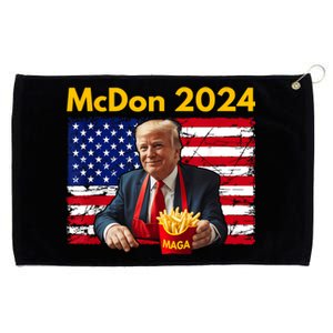 Mcdon 2024 Funny Donald Trump French Fry Cooking Fries Grommeted Golf Towel