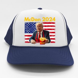 Mcdon 2024 Funny Donald Trump French Fry Cooking Fries Trucker Hat