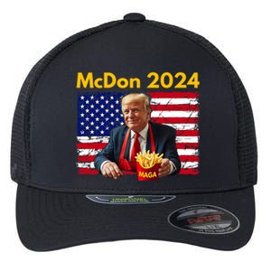 Mcdon 2024 Funny Donald Trump French Fry Cooking Fries Flexfit Unipanel Trucker Cap