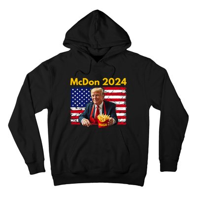 Mcdon 2024 Funny Donald Trump French Fry Cooking Fries Hoodie