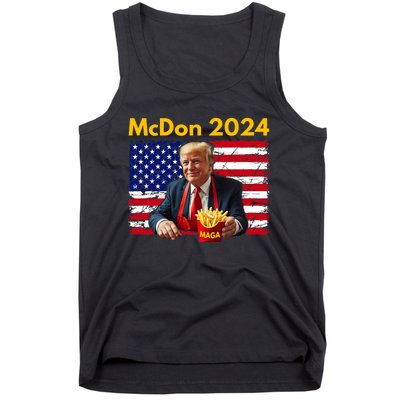 Mcdon 2024 Funny Donald Trump French Fry Cooking Fries Tank Top