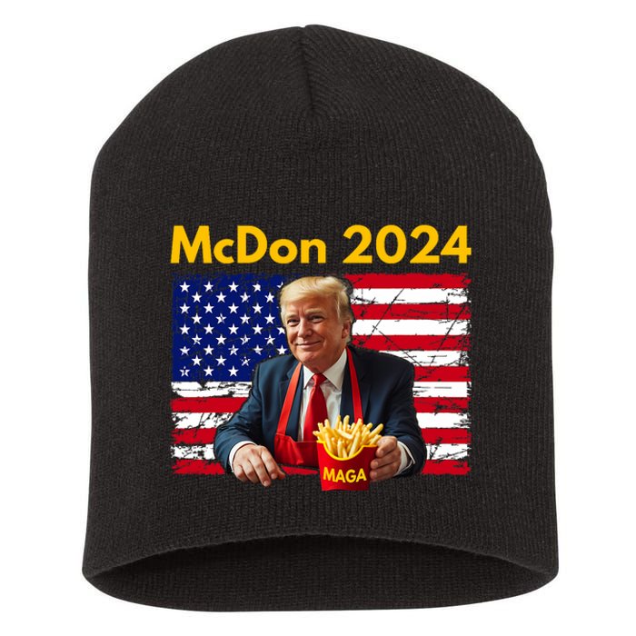 Mcdon 2024 Funny Donald Trump French Fry Cooking Fries Short Acrylic Beanie