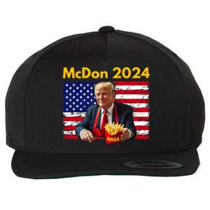 Mcdon 2024 Funny Donald Trump French Fry Cooking Fries Wool Snapback Cap